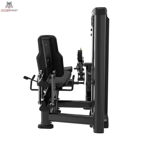 Titanium Strength Genesis Series Beinstrecker von vorne mit Sitz, Rückenlehne und Hebelmechanik in Schwarz