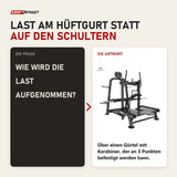 Frage und Antwort zu Titanium Strength Genesis Series Belt Squat: Wie wird die Last aufgenommen?