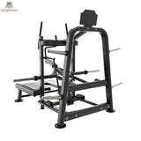 Titanium Strength Genesis Series Belt Squat in seitlicher Ansicht mit Scheibenhaltern und Polster