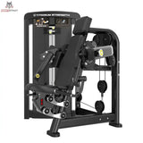Titanium Strength Genesis Series Einarmiger Bizeps-Curl in Schrägansicht mit Armpolster, Seilrollen und Sitzverstellung in Schwarz