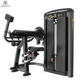 Titanium Strength Genesis Series Bizepscurl und Trizepsextension in Schwarz, Seitenansicht mit Hebelarm