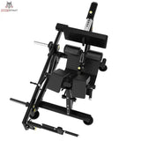 Titanium Strength Genesis Series Duale Lendenwirbel-Hyperextension in Schwarz, Draufsicht mit Sitz und Beinrollen