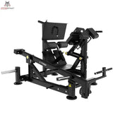 Titanium Strength Genesis Series Duale Lendenwirbel-Hyperextension in Schwarz, Schrägansicht von vorn mit Polstern