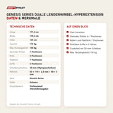 Technische Daten und Merkmale von Titanium Strength Genesis Series Duale Lendenwirbel-Hyperextension als Tabelle