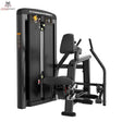 Titanium Strength Genesis Series Einarmiges Sitzrudern in Schwarz, Seitenansicht mit Brustpolster und Griffen