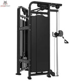 Titanium Strength Genesis Series Functional Trainer, Seitenansicht von hinten mit Seilzugrollen