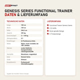 Technische Daten und Lieferumfang von Titanium Strength Genesis Series Functional Trainer als Tabelle