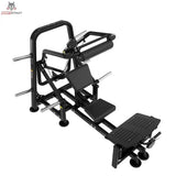 Titanium Strength Genesis Series Hip Thrust – Ansicht von schräg oben auf Fußplatte und Rückenpolster, schwarz