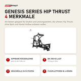 Titanium Strength Genesis Series Hip Thrust mit 4 Merkmalen: Kippbare Rückenlehne, Bis 250 kg Last, Druckrolle in 10 Stufen, Fußplattform in 4 Höhen