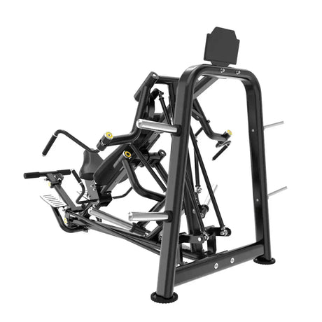 Titanium Strength Genesis Series IsoLateral Incline Pec Fly – Schrägansicht von hinten rechts mit Rahmen, schwarz