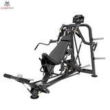 Titanium Strength Genesis Series IsoLateral Incline Pec Fly – Schrägansicht mit Schrägbank und Schwenkarmen, schwarz