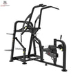 Titanium Strength Genesis Series IsoLateral Latzug – Schrägansicht von vorne rechts mit Zuggriffen und Sitz, schwarz