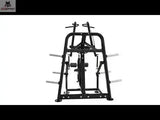 Titanium Strength Genesis Series IsoLateral Latzug – Frontansicht mit Rahmen und Scheibenaufnahmen, schwarz