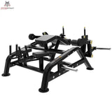 Titanium Strength Genesis Series IsoLateral Prone Leg Curl – Schrägansicht von der anderen Seite mit Liegepolster, schwarz