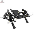 Titanium Strength Genesis Series IsoLateral Prone Leg Curl – Schrägansicht mit Liegepolster und Beinrollen, schwarz
