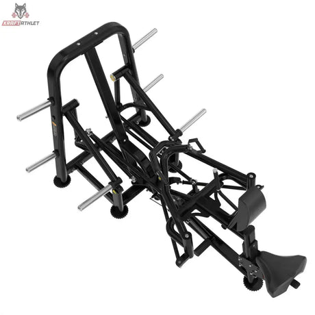 Titanium Strength Genesis Series IsoLaterales Rudern mit drehbaren Griffen – Ansicht von schräg oben auf Rahmen und Griffe, schwarz