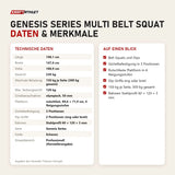 Technische Daten und Merkmale von Titanium Strength Genesis Series Multi Belt Squat als Tabelle