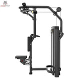 Titanium Strength Genesis Series Pec Fly & Rear Delt in Schwarz, Seitenansicht mit Fußstütze