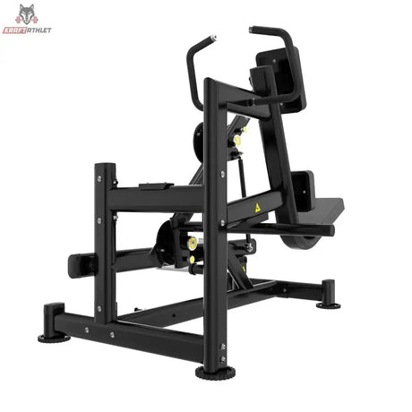 Titanium Strength Genesis Series Pendulum Glute Kickback in Schwarz, Rückansicht mit Rahmen und Pendelhebel
