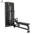 Titanium Strength Genesis Series Ruderzugmaschine in Schwarz, Seitenansicht von links mit Sitzbank und Griff