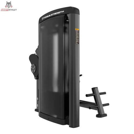 Titanium Strength Genesis Series Rückenstreckung Rückseite mit verkleidetem Gewichtsturm und Fußstütze in Schwarz