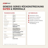 Technische Daten und Merkmale von Titanium Strength Genesis Series Rückenstreckung als Tabelle