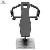 Titanium Strength Genesis Series Seal Row Bench – Draufsicht von vorn auf Liegepolster mit Kinnaussparung und Trittplatte