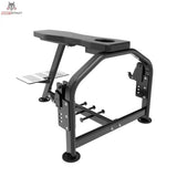 Titanium Strength Genesis Series Seal Row Bench – Schrägansicht von vorn mit Hantelablagen und Standfüßen