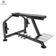 Titanium Strength Genesis Series Seal Row Bench – Seitenansicht mit Liegepolster, Hantelhaltern und Trittplatte