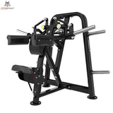 Titanium Strength Genesis Series Seitenheben – Schrägansicht von links vorne mit Armpolstern und Sitz, schwarz