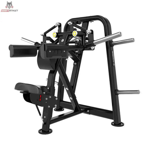Titanium Strength Genesis Series Seitenheben – Schrägansicht von links vorne mit Armpolstern und Sitz, schwarz