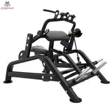 Titanium Strength Genesis Series Trizepsstreckung: Schrägansicht von rechts mit Fußstütze und Sitz