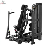 Titanium Strength Genesis Series Unilaterale Vertikale Brustpresse in Schwarz, Seitenansicht mit Hebelarmen