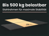Titanium Strength Gewichtheberplattform TP60 als Infografik zur Belastbarkeit des Stahlrahmens