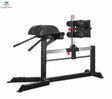 Titanium Strength Glute Ham Developer GHD GH130 in Schwarz, Seitenansicht mit Fußplatte und Scheibenhaltern