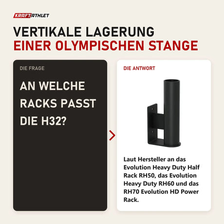 Frage und Antwort zu Titanium Strength H32 Vertikale Stangenlagerung: An welche Racks passt die H32?