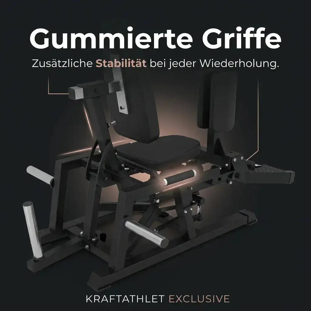 Titanium Strength HA30 Abduktions-Adduktionsmaschine als Infografik zu den Haltegriffen am Sitz