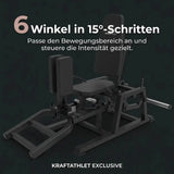 Titanium Strength HA30 Abduktions-Adduktionsmaschine als Infografik zur Winkelverstellung in 15-Grad-Schritten
