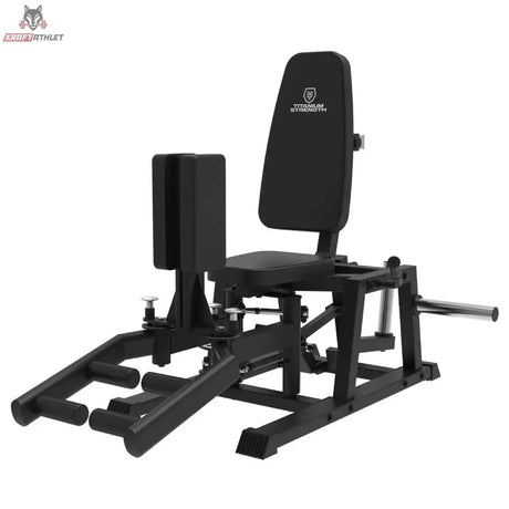 Titanium Strength HA30 Abduktions-Adduktionsmaschine in Schrägansicht von vorn mit geöffneten Beinpolstern