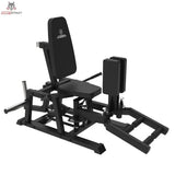Titanium Strength HA30 Abduktions-Adduktionsmaschine in Schrägansicht mit Rückenlehne, Beinpolstern und Scheibenhörnern