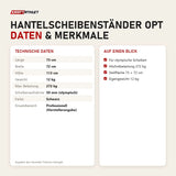 Technische Daten und Merkmale von Titanium Strength Hantelscheibenständer OPT als Tabelle