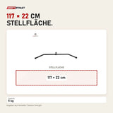 Maßbild Titanium Strength HB01 Breiter Latzug-Griff: Stellfläche 117 × 22 cm