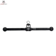 Titanium Strength HB02 Drehbare Gerade Stange 50 cm in Schwarz, Frontansicht mit mittiger Drehöse