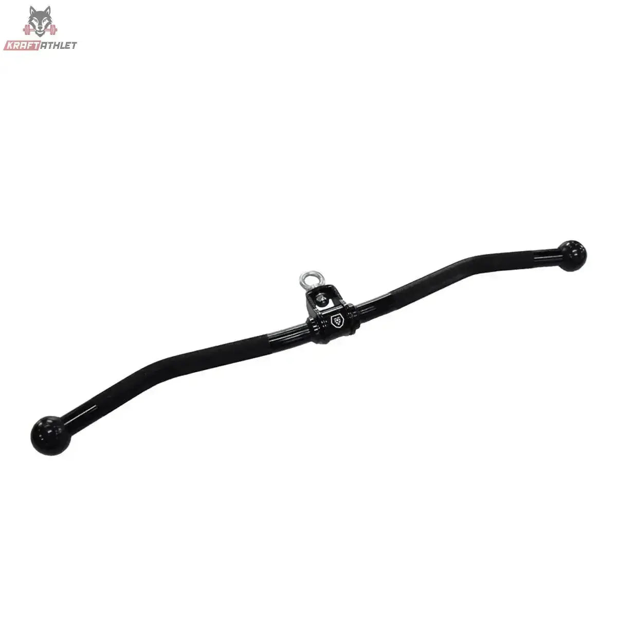 Titanium Strength HB06 Drehbarer Curl-Z-Griff in Schwarz, Frontansicht mit gebogener Stange und Drehöse