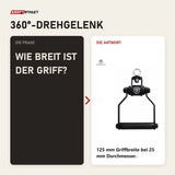 Frage und Antwort zu Titanium Strength HB12 Drehbarer D-Griff: Wie breit ist der Griff?
