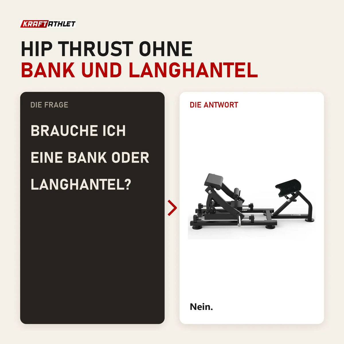 Frage und Antwort zu Titanium Strength Hip Thrust Black Series: Brauche ich eine Bank oder Langhantel?