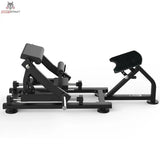 Titanium Strength Hip Thrust Black Series – Seitenansicht mit Rückenpolster, Beckenpolster und Grundrahmen