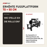 Frage und Antwort zu Titanium Strength Hip Thrust Max Elite Series: Wie stelle ich die Rolle ein?