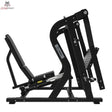 Titanium Strength Horizontale Beinpresse Max in Seitenansicht von links mit Fußplatte und Rückenlehne
