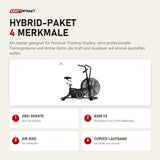 Titanium Strength Hybrid-Paket mit 4 Merkmalen: Drei Geräte, B200 V3, Air Bike, Curved Laufband